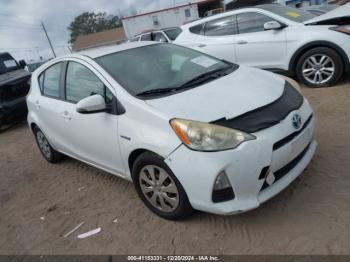  Salvage Toyota Prius c