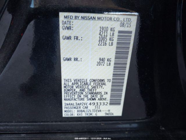 Nissan Altima 2.5 Sv Image 5