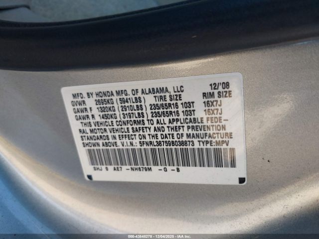 Honda Odyssey Ex-l Image 9