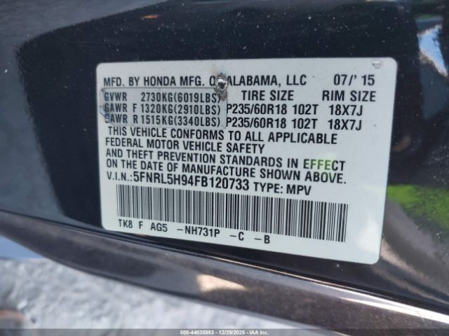 Honda Odyssey Image 16